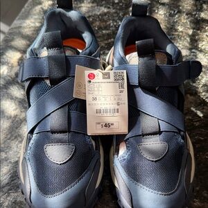 Zara Blue and Gray Trainers